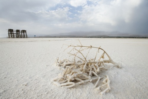 Lake Urmia This doesn’t look much like a lake, but it used to be. Iran’s Lake Urmia used