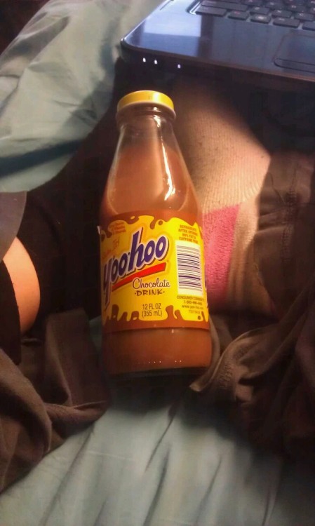 When my awesome Roomie loves me enough to share her yoohoo.  Especially when I’m jonesing for chocolate for some reason….. And, yes, I am aware that my socks don’t match.  But as some famous/well known/unknown/who knows person once said “life&