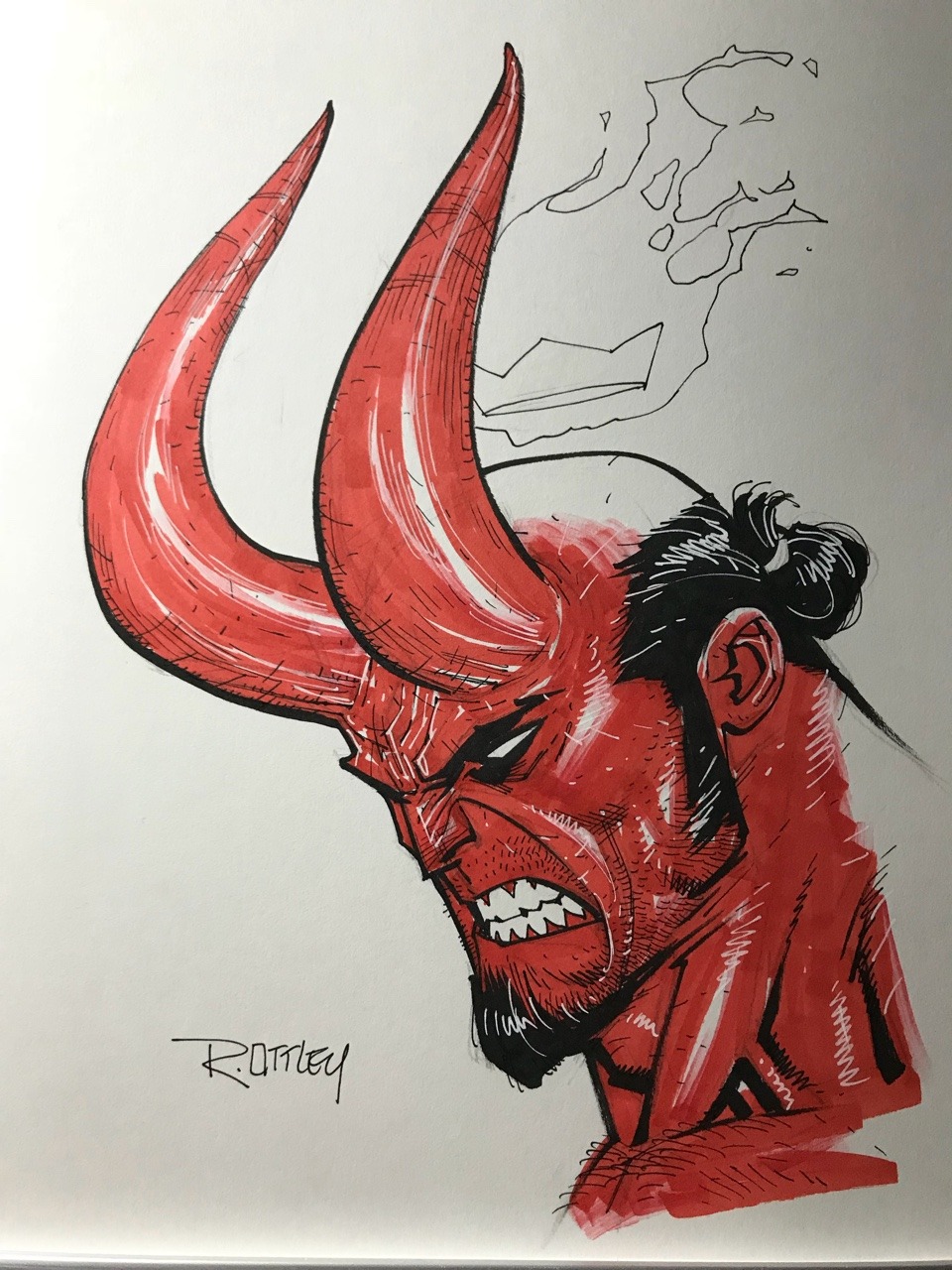 I drew a Hellboy.