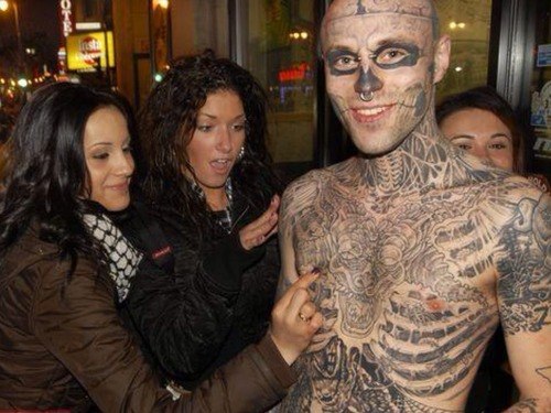 Zombie boy tattoo man