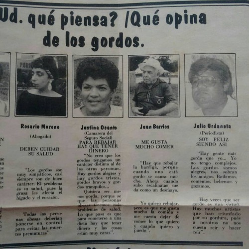 #Valera Cosas de Villa Chica.Año 1986, la gordura era un debate para los venezolanos.Mi madre la abo