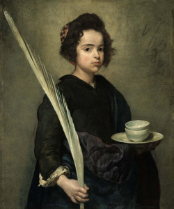 spanishbaroqueart:  Diego VelázquezSaint Rufina, 1629-32Centro Velázquez (Fundación Focus-Abengoa), SevilleJusta and her sister Rufina, patron saints of the city of Seville, were daughters of a potter, and both were martyred for refusing to allow their