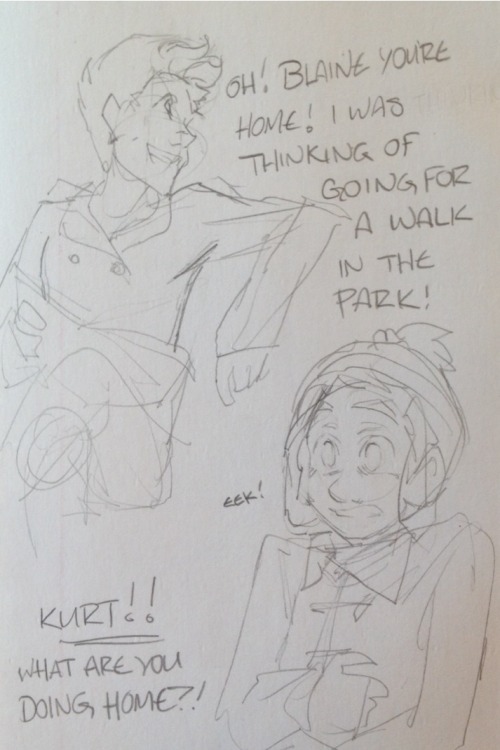 magicalplaylist:And that’s how Klaine adopted kittens.I’m sorry for the quality (panera doodle + iphone photos lol!)