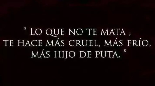 sophyelopez:  -Primero ellos te destruyen y al final se quejan con lo que te has convertido-