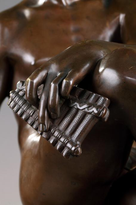 ganymedesrocks:  Pierre Marius Montagne (1828-1879)Figural bronze of seated MercuryBorn