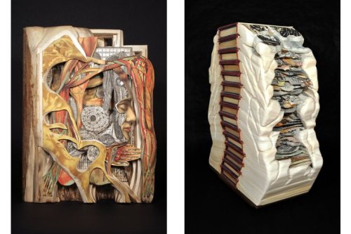 Old books remixed into new art Brian Dettmer takes old books and transforms them into works of art. 