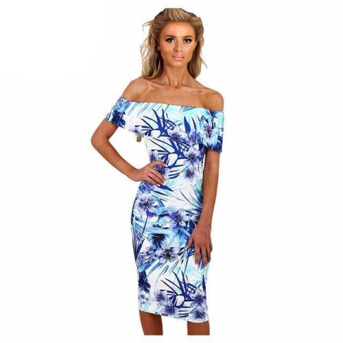 favepiece:Off Shoulder Bodycon Dress with Print - Get 10% OFF with code TUMBLR10!