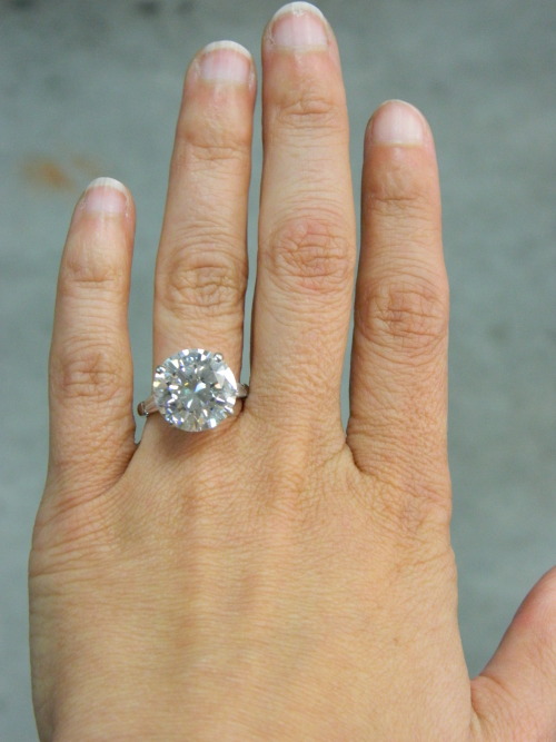 When I got into work yesterday, my bench jeweler asked if I wanted to put on a 10ct diamond. I basic