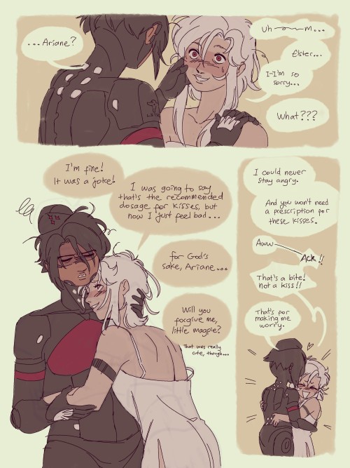 One Of Ariane's Many Attempts At Cheering Elster Up When Her Health Started To Decline
