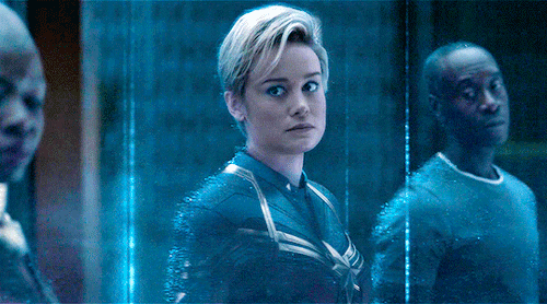 captainmarvelsource: carol danvers + short hair