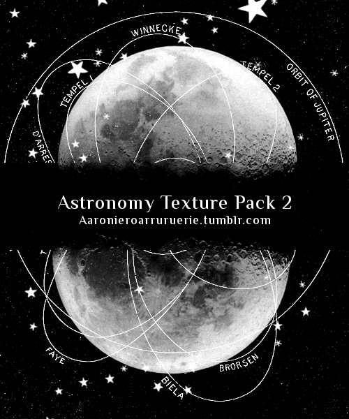 aaronieroarruruerie:This texture pack contains 20 large astronomical textures from old books! Credit