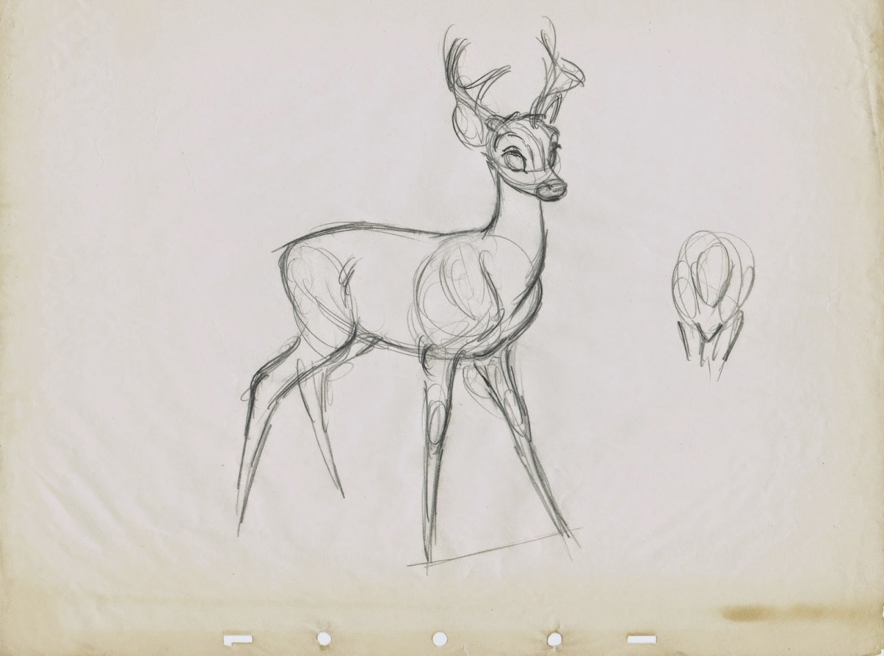 wannabeanimator: via Deja View  Milt Kahl gave the final look to all deer characters,