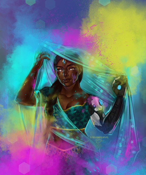 mirandemia: Had the honor of participating in @moonandbackzine featuring Symmetra/Satya Vaswani! Tha