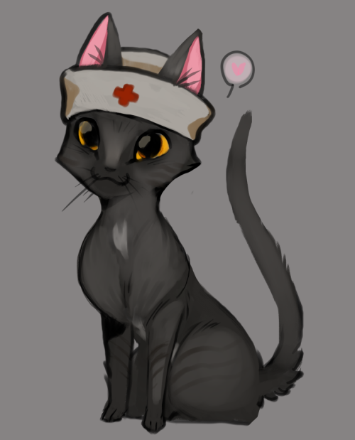 amummy: commission for @meepings of there cat Jojo in a nurse hat It&rsquo;s Nurse Jojo! She prescri