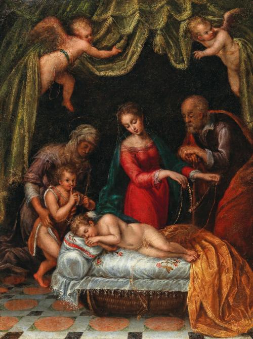 pintoras:Lavinia Fontana (Italian, 1552 - 1614): Madonna del silenzio (via Dorotheum)