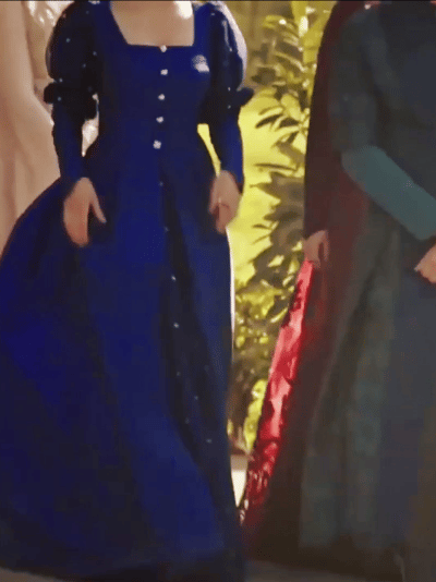 Sultans And Their Colorful Clothes + Dilruba Sultan Is Wearing A Dark Blue Caftan, Yellow Buttons And