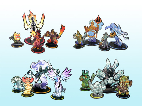 chiefasaur:Alright, this turned into a pretty big set! Elemental Enemies is 16 paper minis, featurin