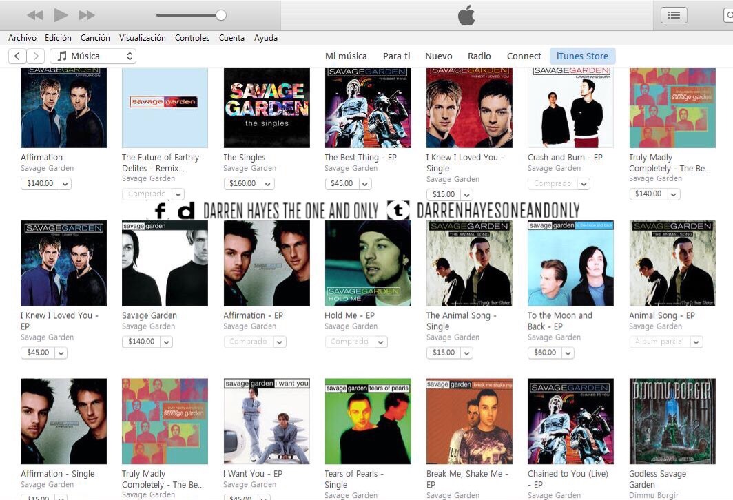 Darren Hayes Forever So Cool The Itunes Store Has Added New Savage
