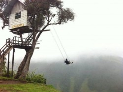   The Swing At The End Of The World There’s A Swing On The Edge Of A Cliff In Ecuador.