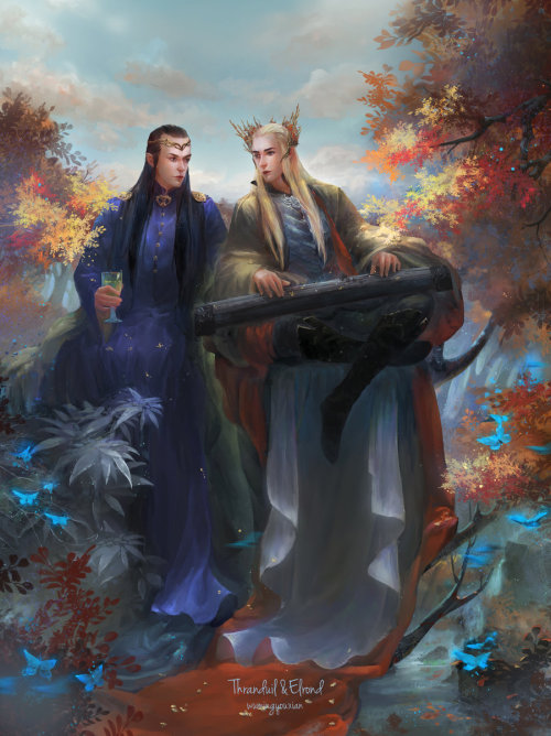 celestinez: Thranduil and Elrond by tinyyang