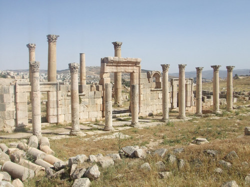 myhistoryblog:Basilica, Jerash by Aidan McRae Thomson on Flickr.