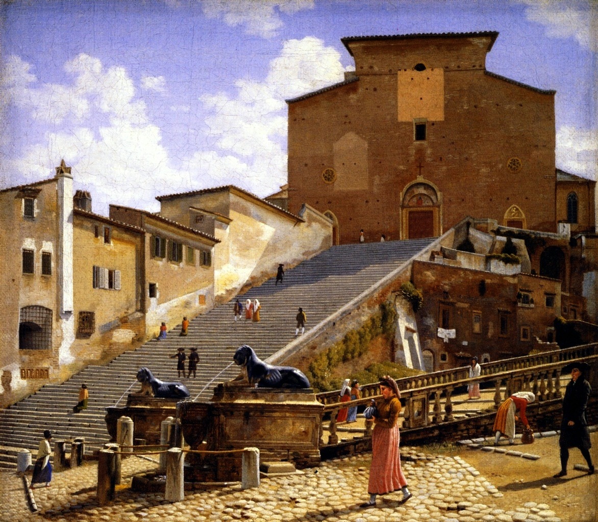 shakypigment:  The Marble Steps Leading Up to Santa Maria Christoffer Wilhelm Eckersberg