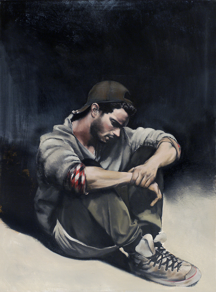   Christopher Thompson..Seated Figure..oil on canvas..122x91cm  