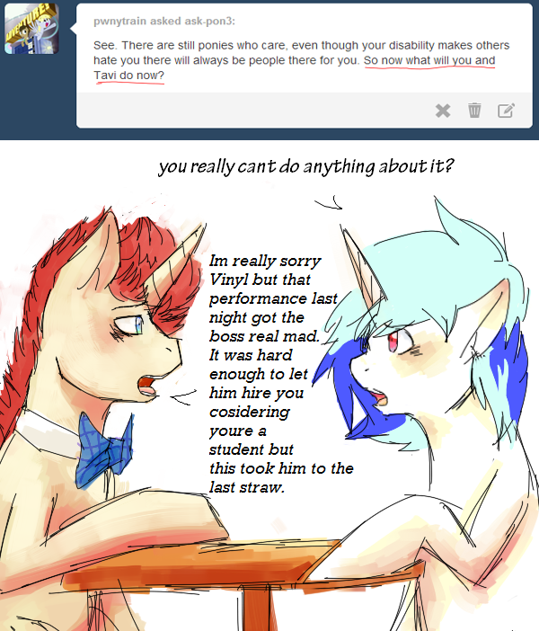 ask-pon3:  &ldquo;Your name is Vinyl Scratch, you had just recently lost your