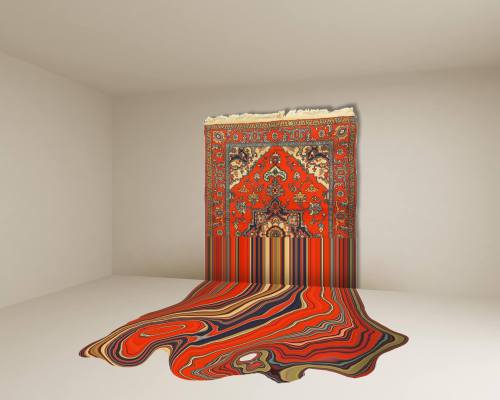 iheartmyart:  Faig Ahmed Cocoon, 2013, conceptual installation Embroidered Space, Variable size, Carpet’s thread, 2012 Embroidered Space, Variable size, Carpet’s thread, 2012 Carpet Equalizer, 200 x 230 sm, Plastic, woolen handmade carpet, 2012 Untitled,