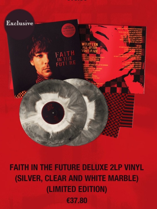 Louis Tomlinson - Faith in the Future 2LP LTD Deluxe Black &