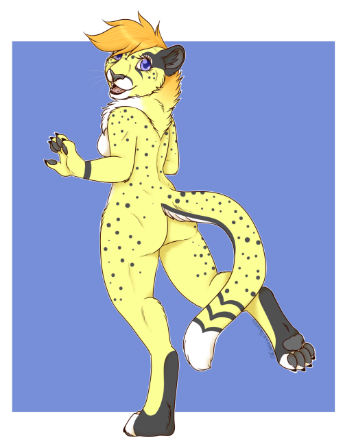 My half of a chibi trade with @fire-in-the-dingo  ! I really enjoyed drawing this adorable cheetah g