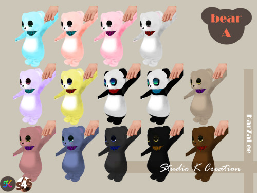 studio-k-creation:Teddy bear toy for toddler(S4CC)standalone / 14 colors / new mesh by me/ base game