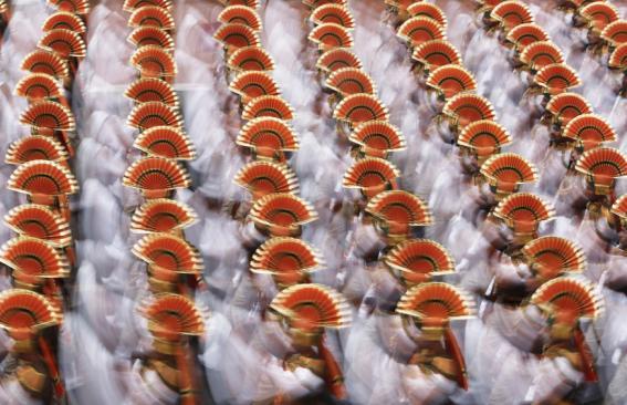 unrar:  Indian soldiers march during the Republic Day parade in New Delhi January