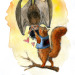 littlestoneinspace:Bat Eddie and squirrel Steve 