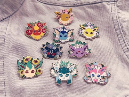 sosuperawesome:Eeveelutions PinsLily Xia Designs on EtsySee our #Etsy or #Enamel Pins tags