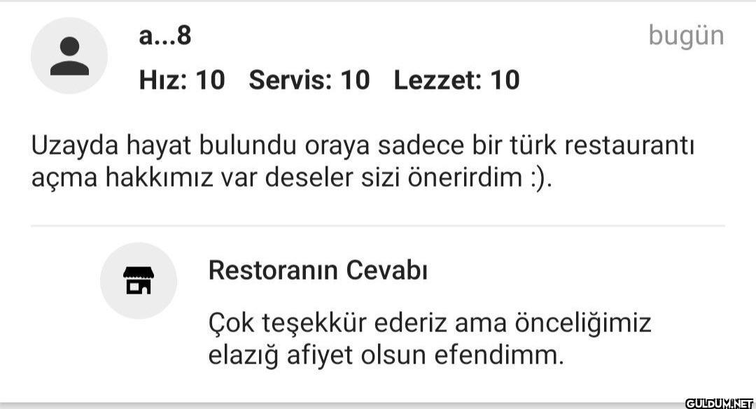 a...8 Hız: 10 Servis: 10...