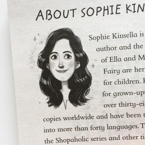 Here’s a little portrait of Sophie Kinsella for her latest book Mummy Fairy and Me, which I ha