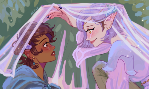 the runaway princess meets a lavender elf in the forest~ (fairytale au lumity)(prints)