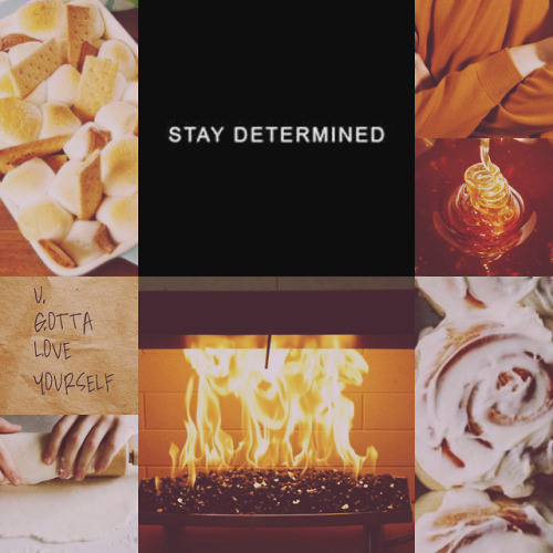 Aesthetic for a post-pacifist Chara with baking and warm colors?