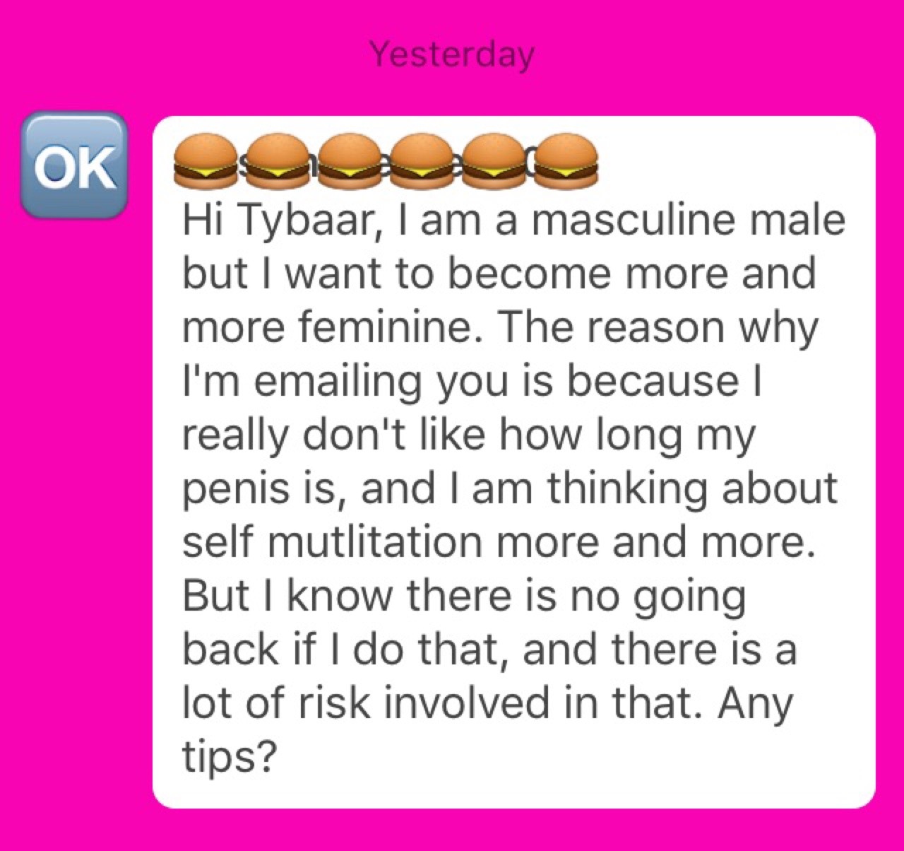 lavenderpanda:  tybaar:  sissy blogs are amazing  hey TRANNY got any tips on mutilating