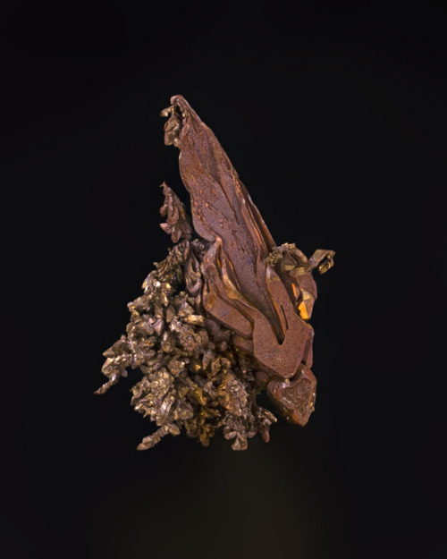 hematitehearts: Spinel Law Twinned Copper CrystalLocality: Itauz Mine, Karagandy Province, Kaza