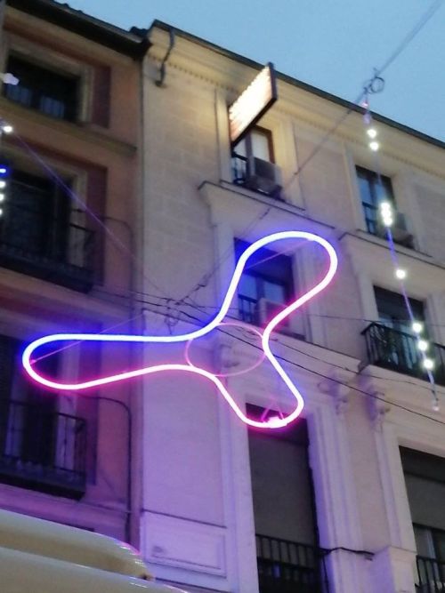   Luces navideñas en el centro de Madrid , Homenaje al alcalde.  