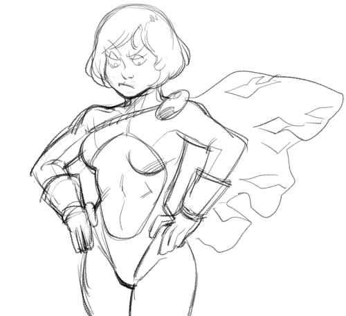 liefeldianabomination:  Summer Drawthread Backlog no.14 Power Girl Wardrobe Malfunction.  But look at the bright side , defective clothes usually come with a discount. 