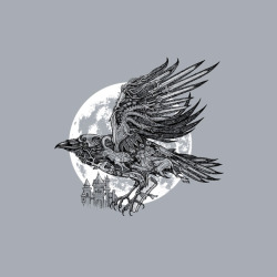 teefury:  Send a Raven by Jonathan Sanchez - May 9th at http://teefury.com  I&rsquo;m trying really hard not to buy this shirt because I&rsquo;ve bought so many shirts recently but its really hard because it looks so cool and I suspect I may fail and