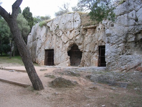 worldhistoryfacts:  This is said to be the prison where Socrates was held and executed. The 70-year-old philosopher was executed for not believing in the gods and “corrupting the youth,” although he was probably really being punished for his links