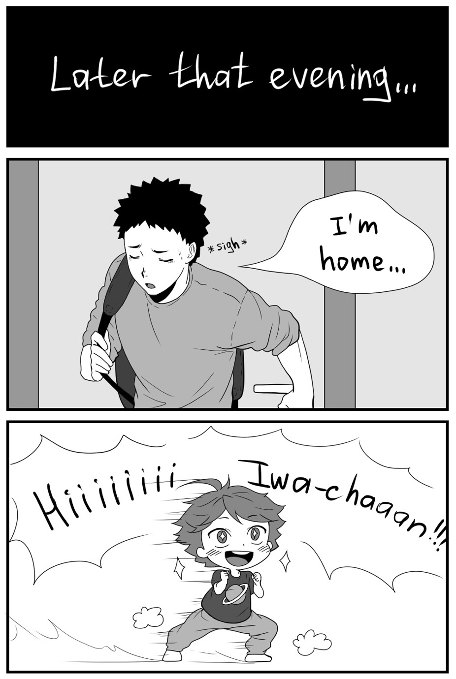 suncelia-art:  Haikyuu moms swap!! Part 1/5: Iwaizumi in Fukurodani (2016)