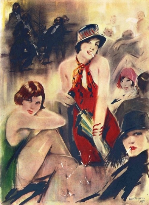 kitschgirl65: Han van Meegeren - Night Club, 1924 (Dutch 1889 – 1947)
