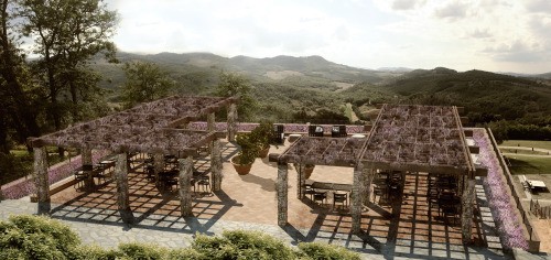 New banqueting terrace - Belmond Castello di Casole - Tuscany - 2019
design team: F. Scarpi - STAF - Fiesole - Florence
images courtesy of : © Belmond Hotels