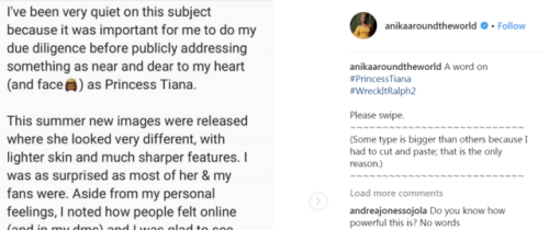 Read Anika Noni Rose write about Disney’s lightening of Princess Tiana’s  look Anika Noni Rose goes 