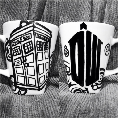 This weeks featured item! This Gorgeous, Hand Painted Doctor Who Mug Thes gorgeous hand-painted